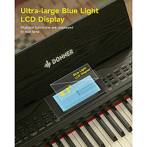 Donner DDP 95 88 Key Weighted Hammer Upright Digital Piano, Black